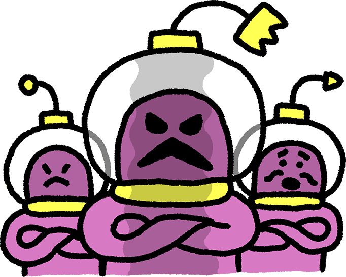 三体の宇宙人のイラスト